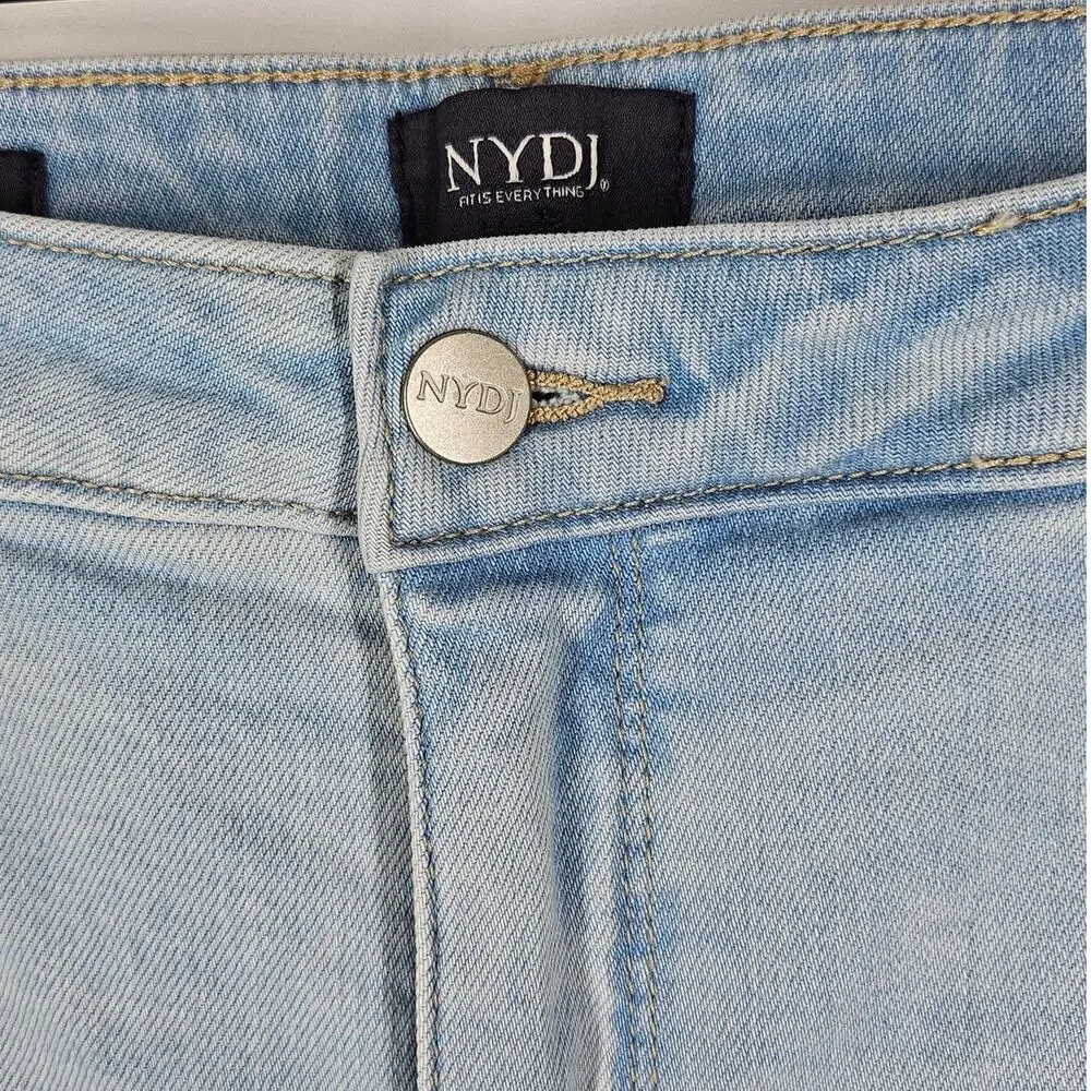 NYDJ WOMEN'S SHERI SLIM LIFT X TUCK TECHNOLOGY BLUE JEAN PANT SIZE 16, 38W X 29L
